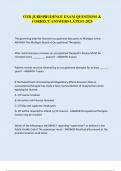 OTR JURISPRUDENCE EXAM QUESTIONS &  CORRECT ANSWERS LATEST 2025 