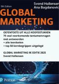 Tentamen Global Marketing Svend Hollensen 9e editie 2025 - 9781292440811 - veel voorkomende tentamenvragen met antwoorden + leerdoelen + kernbegrippen