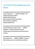 CCTC NATCO&colon; POst Transplant exam with answers