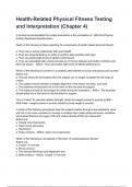 Health-Related Physical Fitness Testing and Interpretation &lpar;Chapter 4&rpar; Questions and answers graded A&plus; 2025&sol;2026