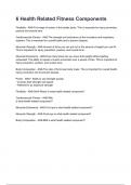6 Health Related Fitness Components Quiz Questions and answers graded A&plus; 2025&sol;2026