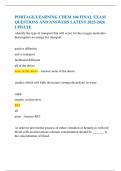PORTAGE LEARNING CHEM 104 FINAL EXAM QUESTIONS AND ANSWERS LATEST 2025-2026 UPDATE