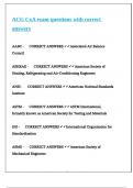 ACG CxA exam questions with correct answers