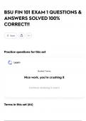 BSU FIN 101 EXAM 1 QUESTIONS & ANSWERS SOLVED 100&percnt; CORRECT&excl;&excl;