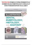 Test Bank For Illustrated Dental Embryology Histology and Anatomy 5th Edition By Margaret J&period; Fehrenbach&comma; Tracy Popowics&comma; All Chapters &vert;&vert;Complete A&plus; Guide