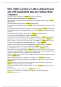 MK1 SWE Complete Latest Actual Exam set with Questions and correct&sol;verified Answers