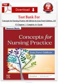 Test Bank For Concepts for Nursing Practice 4th Edition by Jean Foret Giddens&comma; All Chapters &vert;&vert; Complete A&plus; Guide