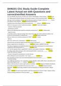 DHN101 Ch1 Study Guide Complete Latest Actual set with Questions and correct&sol;verified Answers