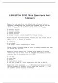 LSU ECON 2030 Final Questions And Answers
