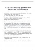 ECON 2030 FINAL LSU Questions With Correct And Verified Answers