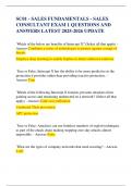SC01 - SALES FUNDAMENTALS - SALES CONSULTANT EXAM 1 QUESTIONS AND ANSWERS LATEST 2025-2026 UPDATE