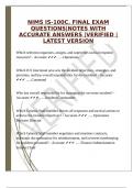  NIMS IS-100C&period; FINAL EXAM QUESTIONS&vert;NOTES WITH ACCURATE ANSWERS &vert;VERIFIED &vert;LATEST VERSION