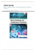 Test Bank For Basic & Applied Concepts of Blood Banking and Transfusion Practices 5th Edition by Paula R&period; Howard&vert;&vert;ISBN NO&colon;10&comma;0323697399&vert;&vert;ISBN NO&colon;13&comma;978-0323697392&vert;&vert;All Chapters Covered&vert;&vert; Complete Guide A&plus;&period;