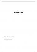 NURS 1160 MIDTERM QUESTIONS AND VERIFIED ANSWERS