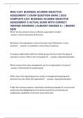 WGU C201 BUSINESS ACUMEN OBJECTIVE ASSESSMENT 2 EXAM QUESTION BANK &vert; 2025 COMPLETE C201 BUSINESS ACUMEN OBJECTIVE ASSESSMENT E ACTUAL EXAM WITH CORRECT VERIFIED ANSWERS &vert; ALREADY GRADED A&plus; &vert; BRAND NEW