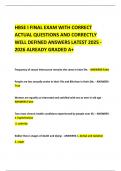   HBSE I FINAL EXAM WITH CORRECT ACTUAL QUESTIONS AND CORRECTLY WELL DEFINED ANSWERS LATEST 2025 - 2026 ALREADY GRADED A&plus;