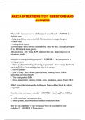  ANZCA INTERVIEWS TEST QUESTIONS AND ANSWERS