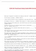 CON 101 Final Exam Study Guide With Correct Answers
