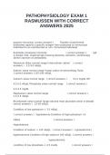 PATHOPHYSIOLOGY EXAM 1 RASMUSSEN WITH CORRECT ANSWERS 2025