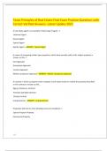 Texas Principles of Real Estate Final Exam Practice Questions with Correct Verified Answers- Latest Update 2025&period;