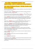 HS 3400 Midterm Exam &ndash;Study Guide and Key Concepts