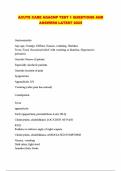 ACUTE CARE AGACNP TEST 1 QUESTIONS AND ANSWERS LATEST 2025