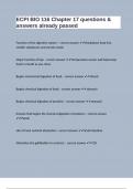 ECPI BIO 116 Chapter 17 questions & answers already passed