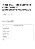 HY-102 EXAM 1 &vert; 131 QUESTIONS &vert; WITH COMPLETE SOLUTIONS&excl;&excl;&sol;NEWEST UPDATE