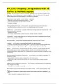 PVL3701 - Property Law Questions With All Correct & Verified Answers