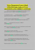 Stress Management Exam 4 &lpar;final&rpar;  UPDATED Study Guide ACTUAL  QUESTIONS AND CORRECT ANSWERS 