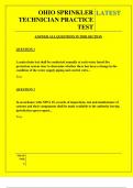  OHIO SPRINKLER TECHNICIAN PRACTICE TEST QUESTIONS AND ANSWERS 2025
