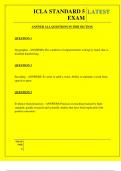  ICLA STANDARD 5 EXAM QUESTIONS AND ANSWERS 2025