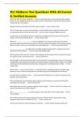 PLC Midterm Test Questions With All Correct & Verified Answers