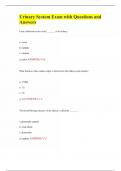 Package deal for Urinary Elimination Fundamental Chapter 37 Exam with Questions and Answers