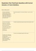 Respiratory Test&sol; Real Exam Questions with Correct Answers&comma; A&plus; Score Solutions&period;