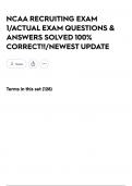 NCAA RECRUITING EXAM 1&sol;ACTUAL EXAM QUESTIONS & ANSWERS SOLVED 100&percnt; CORRECT&excl;&excl;&sol;NEWEST UPDATE