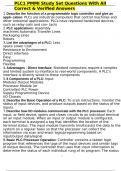 PLC1 PMMI Study Set Questions With All Correct & Verified Answers