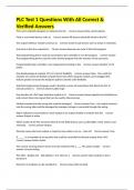 PLC Test 1 Questions With All Correct & Verified Answers