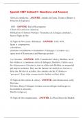 Spanish CSET Subtest II  Questions and Answers 