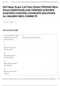 EMT Basic Exam 3 ACTUAL EXAM &lpar;TESTING REAL EXAM QUESTIONS&rpar; AND VERIFIED ANSWERS &lpar;MULTIPLE CHOICES&rpar; &vert;COMPLETE SOLUTIONS &vert;A&plus; GRADED &vert;100&percnt; CORRECT&excl;&excl;
