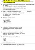 Plc Test 1 Questions With All Correct & Verified Answers