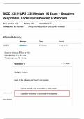 BIOD 331&vert;NURS 231 Module 10 Exam - Requires Respondus LockDown Browser &plus; Webcam &vert; Questions and Answers &vert; 2025 Update &vert; 100&percnt; Correct-Poratge&period;