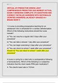VIRTUAL ATI PREDICTOR GREEN LIGHT  COMPREHESIVE PREDICTOR 2025 NEWEST ACTUAL  EXAM 2 VERSIONS COMPLETE 370 QUESTIONS AND  CORRECT DETAILED ANSWERS WITH RATIONALES  &lpar;VERIFIED ANSWERS&rpar; &vert;ALREADY GRADED A&plus;&sol;  BRAND NEW&excl;&excl;&excl;&excl;