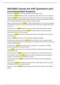 HSC0003 Actual set with Questions and correct&sol;verified Answers