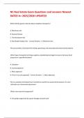 NC Real Estate Exam Questions and answers Newest RATED A&plus; 2025&sol;2026 UPDATED 