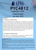 PYC4812 Assignment 2 &lpar;ANSWERS&rpar; 2025 - DISTINCTION GUARANTEED