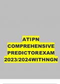 ATI PN COMPREHENSIVE PREDICTOR EXAM 2023&sol;2024 WITH NGN