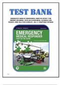 Test Bank for Emergency Medical Responder&semi; First on Scene 11th Edition &lpar;Pearson&comma; 2019&rpar; by Le Baudour&comma; Laurelle and Wesley&comma; Isbn no&semi; 9780134988467&comma; all 27 Chapters Covered