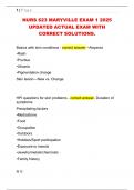 NURS 623 MARYVILLE EXAM 1 2025  UPDATED ACTUAL EXAM WITH  CORRECT SOLUTIONS&period; 