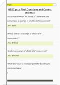 BESC 3010 Final Questions and Correct  Answers